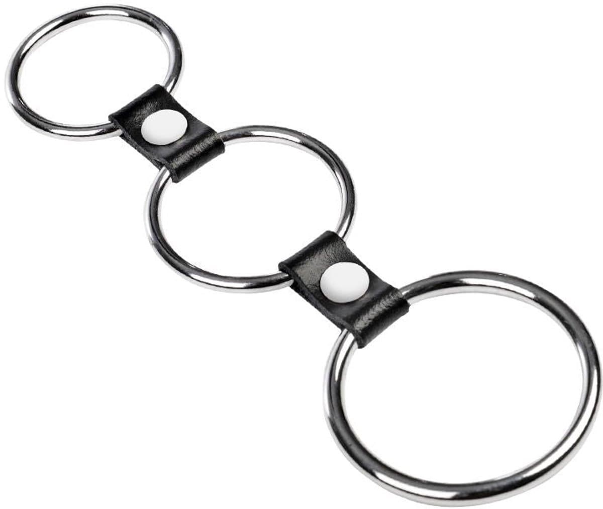 Rimba - Triple Cockring Metaal - Zwart — afbeelding 1