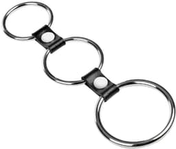 Rimba - Triple Cockring Metaal - Zwart — thumbnail 1