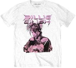 Wit unisex T-shirt met paarse illustratie - M — thumbnail 2