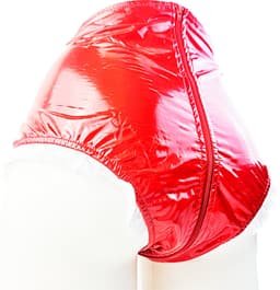 BamBella® Slip Onderbroek - Maat S/M - Erotische Sexy BDSM Lingerie Dames - Rood rits ondergoed Datex mix latex en stof wetlook open kruis — thumbnail 5