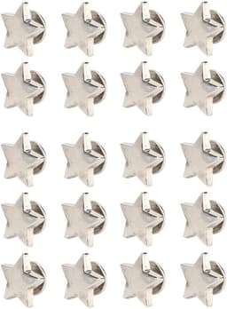 20 Pcs Star Shape Rivet, Star Stud Button Star Rivets Press Studs DIY Clothes Shoes Decoration with Screws(Silver) — thumbnail 7