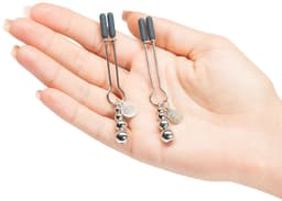 Fifty Shades of Grey The Pinch - Verstelbare Tepelklemmen - Zwart/ Zilver — thumbnail 3