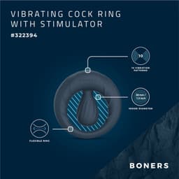Boners - Vibrerende Siliconen Cockring - Stimulatiebol — thumbnail 3