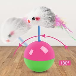 2 stuks kattenspeelgoed, staande mannetjes, muis, katten, tumbler speelgoed, interactief veer, kattenspeelgoed, training binnen tuimelballen, kattenspeelgoed voor interactief spelen — thumbnail 4