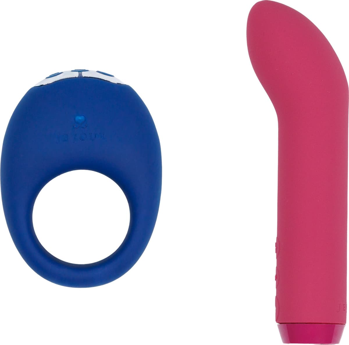 Je Joue - Cadeauset Couples Collection - G-spot Bullet Vibrator & Vibrerende Cockring - Roze/blauw — afbeelding 1