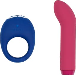 Je Joue - Cadeauset Couples Collection - G-spot Bullet Vibrator & Vibrerende Cockring - Roze/blauw — thumbnail 1