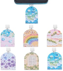 Set van 6 USB Stofstekkers in Kleurrijke Designs — thumbnail 1