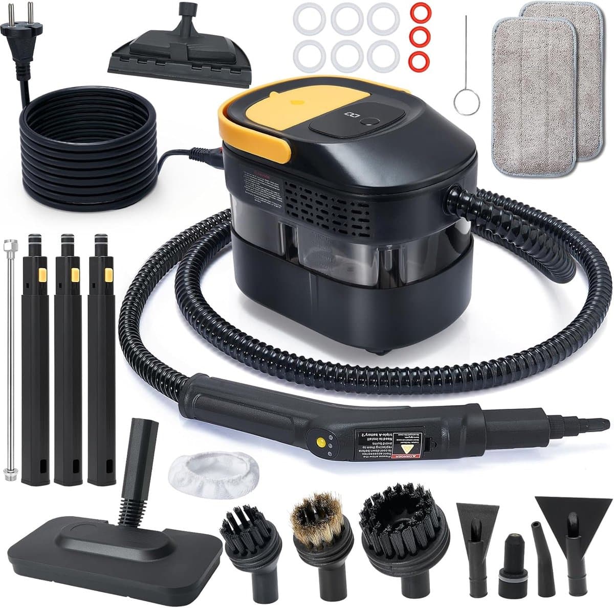 Steam cleaner, 3-stage adjustable handle, 15 seconds warm-up time - ShopVlot — afbeelding 1