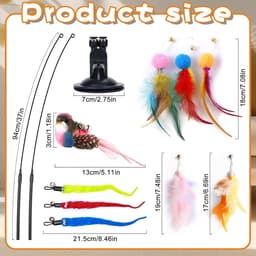 - Interactief Kattenspeeltje met Zuignap en Verschillende Aantrekkelijke Accessoires - Duurzaam en Veilig Speelgoed voor Katten — thumbnail 2