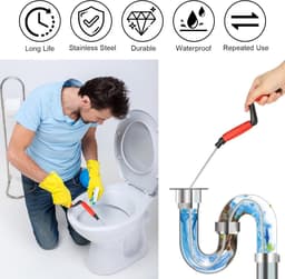SnelShoppen - Pipe Cleaning Spiral Drain Cleaner 5m x 6mm - Universele Spiral Drainbuis Cleaner voor Hardnekkige Verstoppingen van Hoogwaardig Carbons — thumbnail 3