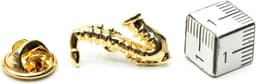 Saxofoon broche pin aansteker saxofon sax orkester Jazz Gold Mini — thumbnail 2