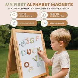 Magnetische letters, 26 ABC-koelkastmagneten in hoofdletters voor peuters en kinderen, baby leren koelkast speelgoedset, kleuterverjaardagscadeau voor jongens en meisjes vanaf — thumbnail 5