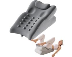 COVREO Sekspoef 40x15x15 cm grijs memory foam, met wasbare hoes