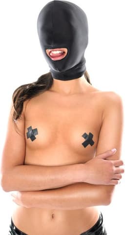 Pipedream Fetish Fantasy hoofdkap Spandex Open Mouth Hood zwart — thumbnail 2