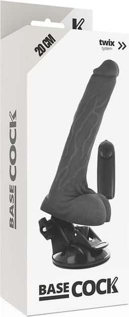 BASECOCK | Basecock Realistic Vibrator Remote Control Black 20cm | Sex Toy for Woman — thumbnail 5