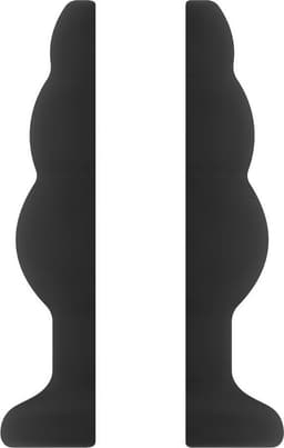 No.50 - Medium Hollow Tunnel Butt Plug - 4 Inch - Black — thumbnail 4
