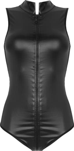 Wetlook 2-kanten rits Body Xenna - zwart — thumbnail 17