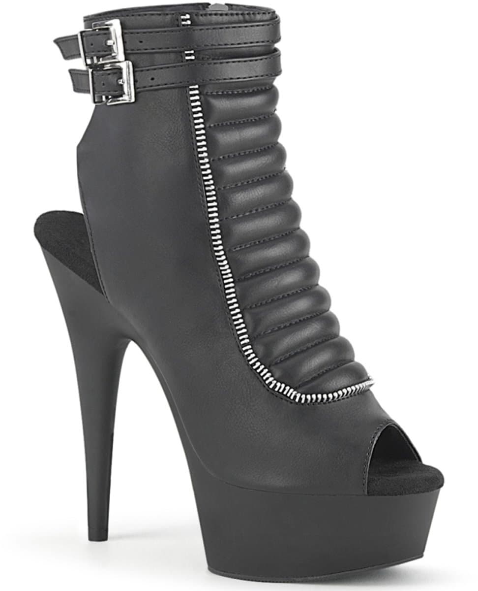 Pleaser - DELIGHT-600-18 Plateau Laarzen - US 7 - 37 Shoes - Zwart — afbeelding 1