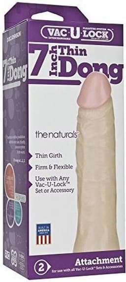 Doc Johnson Thin Natural - Dildo - Met Vac U Lock - Ø 40 mm — thumbnail 5