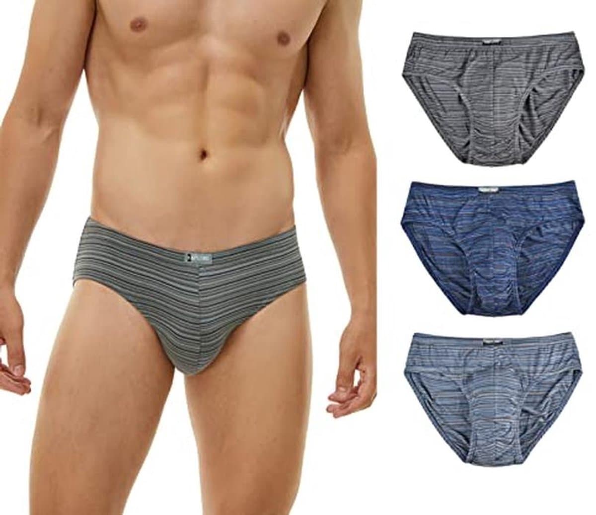 Gestreepte Bamboe Boxershorts voor Heren - 5 Stuks, Ultrazacht en Ademend Ondergoed — afbeelding 1