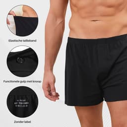 Comfortabele Heren Boxer Shorts van Katoen - Ademend en Losse Pasvorm voor Werk, Slapen en Thuis Ontspannen — thumbnail 3