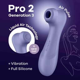 Satisfyer, vibrator, drukgolfvibrator, 'Pro 2 Generation 3', 16,5 cm, vloeibare luchttechnologie, incl. extra opzetstuk, 2 apart regelbare motoren — thumbnail 7