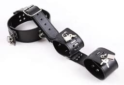 Fixxx - Collar met Boeien aan Riem - Zwart — thumbnail 2