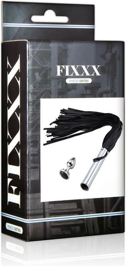 Fixxx - Aluminium Flogger met Verborgen Buttplug - Zwart — thumbnail 3