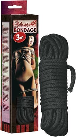 Shinbaki Bondage – Origineel Japans Bondage Touw van Hoog Kwaliteit 3 Meter - Zwart — thumbnail 2