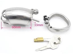 Nooitmeersaai - Peniskooi met slot - Metaal - Zilver - 40mm — thumbnail 3