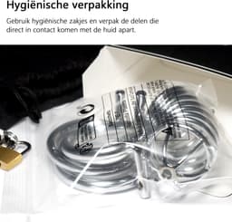 DOWO® - Kuisheidskooi - Metaal - Peniskooi - Kuisheidskooi voor Mannen - Chastity cage - Staal - met Premium Messing Slot - 2 Koningsmaaten XL — thumbnail 5