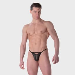 WOH heren microfiber G-string personal allure mesh zwart — thumbnail 7
