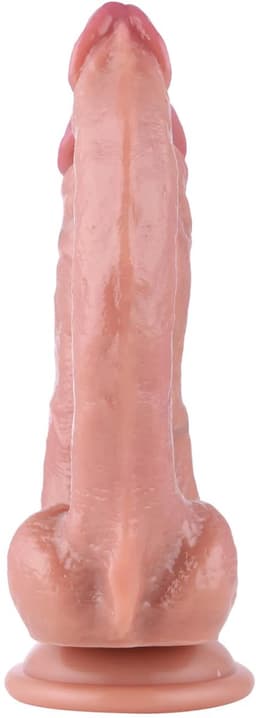 Hismith Dubbele Dildo met Zuignap 19,5 cm – Dual Density Siliconen Dildo – KlicLok — thumbnail 4