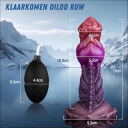 Draken Dildo - Fantasy Dildo - Dildo XXXXL Extreme - Animal Dildo - XXL Dildo Exstreem Groot – Dragon Dildo Groot - XXXL Dildo - Waterdicht - met Spuitfunctie - 19cm - Discreet Verzonden — thumbnail 5