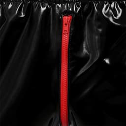 Glanzende boxershort kunstleder - Leer - Ritssluiting open kruis - Latex look - Porno BDSM Kleding - Erotiek - Short - Kort broekje — thumbnail 3