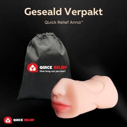 Quick Relief Anna™ - Masturbator - Pocket Pussy - 3-1 Mond, Vagina & Anus - Sex toys voor Mannen - Beige — thumbnail 8