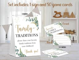 Babyshower Spel - Feestspel Kaarten - Feestactiviteit Organiseren - Dubbelzijdig Bord - 50 Kaarten - Groen — thumbnail 5