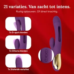 Vibrators voor Vrouwen – 3 in 1 Realistisch Rabbit Vibrator met Clitoris Stimulator & G Spot - Bullet Mini Vibrator - 21 Standen - Waterdicht — thumbnail 5