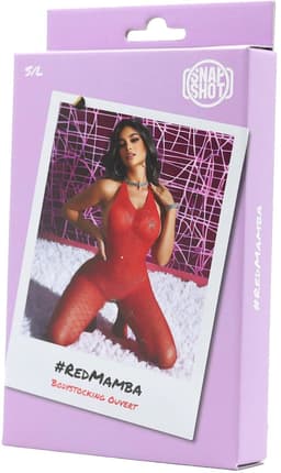 Snapshot - #redmamba - Catsuit met Open Kruis - One Size - Rood — thumbnail 4
