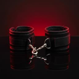 DOWO® - Body Bondage - Handboeien - Kleding Accessoires - Sexy Lingerie - Erotiek Riem - SM BDSM - PU Leer- Harnas Vrouwen - Handboeien - Sextoys voor vrouwen - Zwart — thumbnail 10