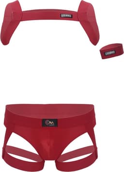 Sexy Heren Lingerie Set Bandage Borstharnas en String Kostuum voor Clubwear — thumbnail 3