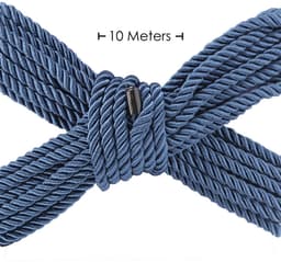 Ouch! by Shots - Polyester Bondage Touw - 10 m - Marineblauw — thumbnail 2