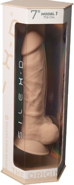 Silexd – Zeer Realistische Zuignap Dildo met Zachte Mantel en Harde Kern voor Levensechte Ervaring – 18.8 cm – beigeig — thumbnail 2