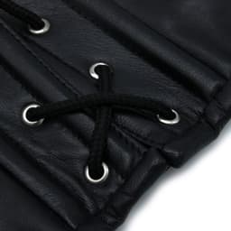 Kiotos - Zwart Lederen Lace-Up Corset Collar — thumbnail 2