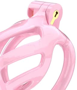Rimba Toys - P-Cage PC02 - Kunststof Kuisheidskooi - Peniskooi - Chastity - Roze - Verkrijgbaar in 3 maten — thumbnail 8