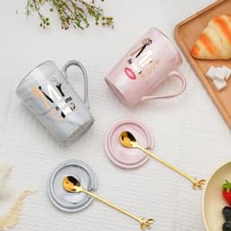 Romantisch Huwelijkscadeau voor Koppels - 2 Stuks Keramische Geschenkmokken 400ml — thumbnail 3