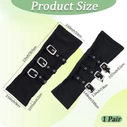 Allecto Plus - Vingerloze Handschoenen Gothic Punk Vrouwen Zwart Hip Hop Rock Stijl Arm Warmers. — thumbnail 3