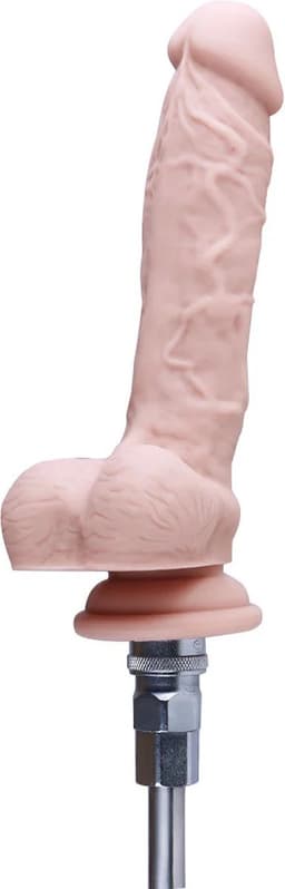 Hismith Siliconen Dildo 21 cm – Dildo Opzetstuk – QAC Quick Air – Beige — thumbnail 1