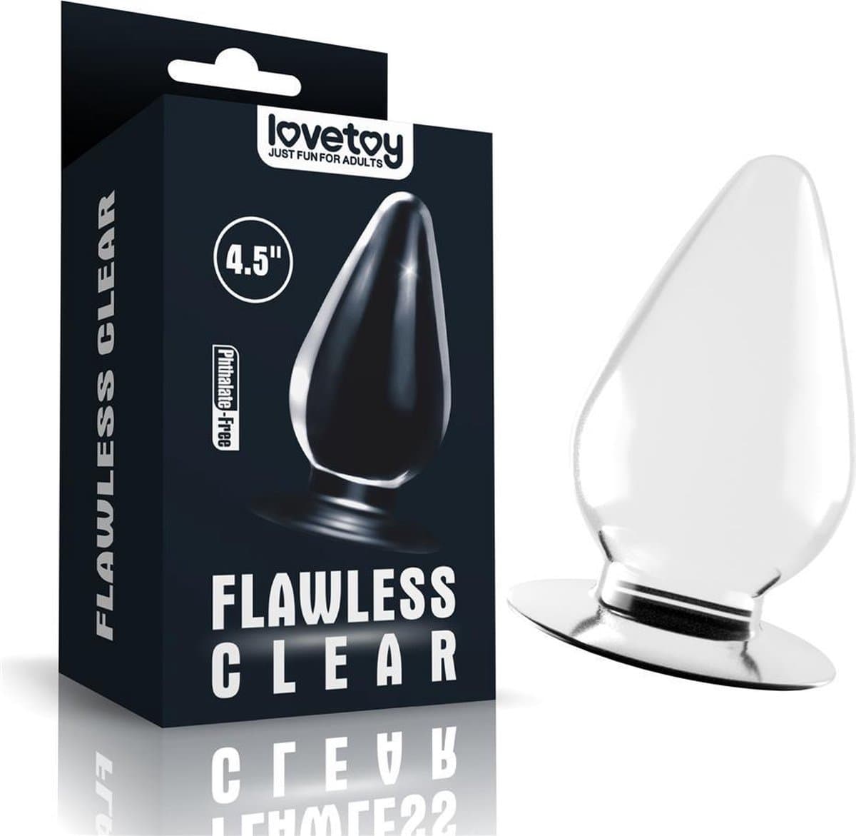 Lovetoy - Transparante Buttplug - Flawless - 11.5 x 6 cm — afbeelding 1