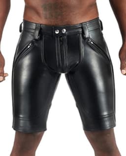 Mister b leather fxxxer shorts - Zwart - 28 inch — thumbnail 1